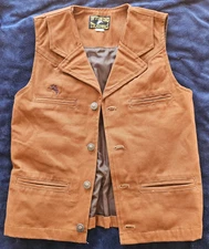 Wyoming Traders, KIDS BRONCO CANVAS VEST Brown, Size 6/8