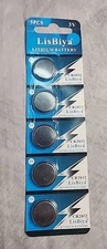 LisBiya 5-pack CR2032 CMOS Lithium Battery 3V 