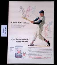 1954 HAVOLINE MOTOR OIL CUSTOM MADE Baseball's Ted Williams Made Print Ad 49538