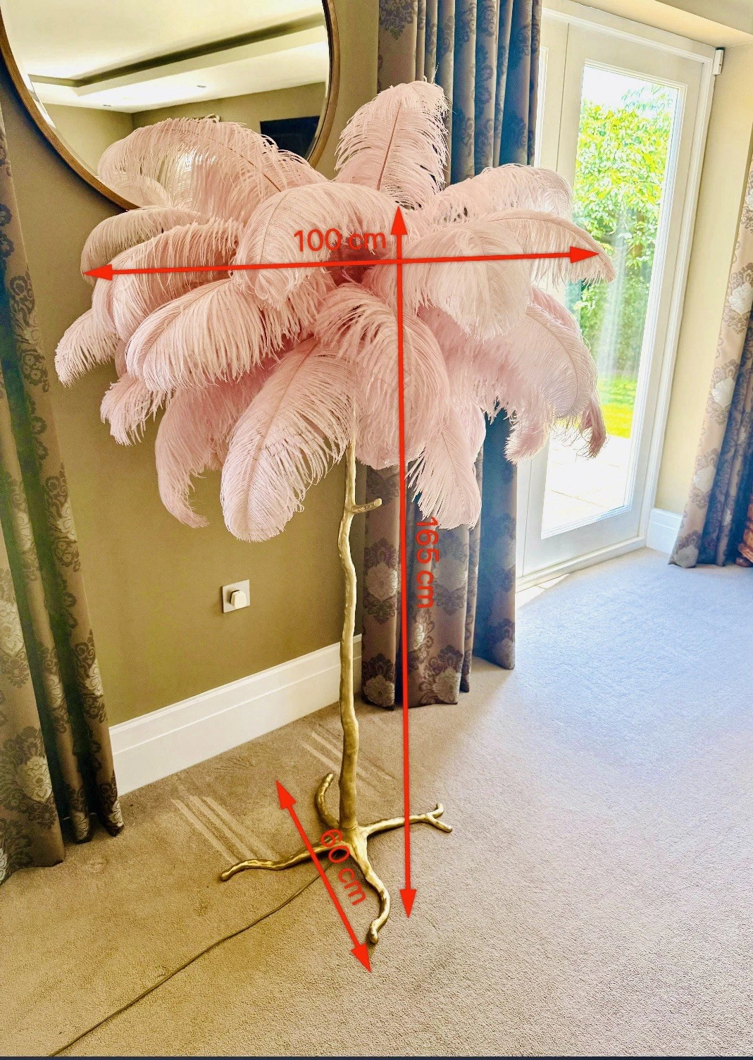Gallery image 20 for Ostrich Feather Burlesque Floor Lamp With Brass Stand RRP £1,276