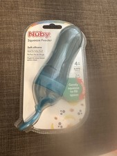 Nuby First Solids Squeeze Feeder 3oz 90ml BPA-Free, Pink, Light green, And Blue