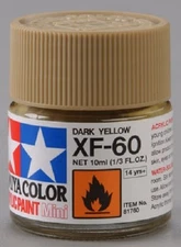 Tamiya Acrylic XF-60 Dark Yellow Paint Jar 81760