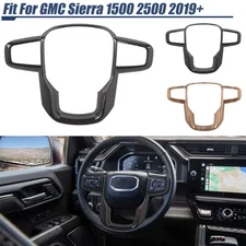 3 Options Steering Wheel Trim Cover Overlay Decoration Fit For GMC Sierra 2019+