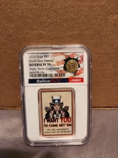 2025 1 oz Silver Uncle Sam Primed NGC Reverse Proof PF70 Niue Auth. 9mm Case