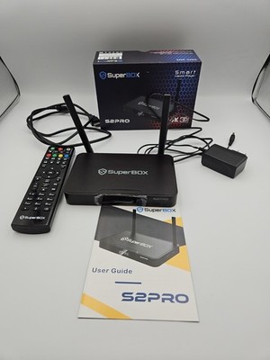 SuperBox S2 Pro Android TV Box 6K Media Player Dual-Band with Remote & Adapter
