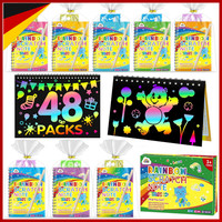 Kratzbilder FüR Kinder 48 StüCk Regenbogen Kratzpapier Zeichnen Basteln