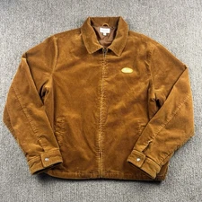 Brixton Womens XL Utopia Corduroy Jacket Bomber Full Zip Glazed Ginger Brown