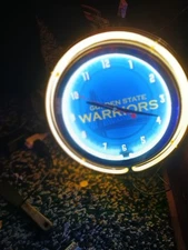 Golden State Warriors Neon Wall Clock