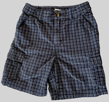 VTG 2006 GYMBOREE BOYS Spring Training Plaid Check Cargo Pocket Shorts 6 Yrs