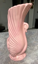 Pink Swan Ceramic Vase. Printed on Bottom...Byron Molds 1987