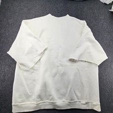 Vintage 90s TULTEX White Blank Athletic Weight SWEATSHIRT XL Vtg Made In USA Cut