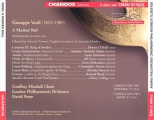 DAVID PARRY VERDI: MASKED BALL NEW CD