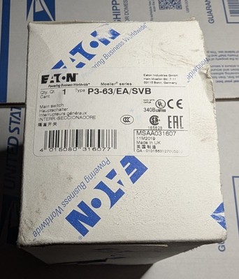 New Eaton Moeller P3-63/EA/SVB  Disconnect Switch
