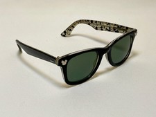 Disney Mickey Mouse Sunglasses Unisex Clear Frame w/ Pouch