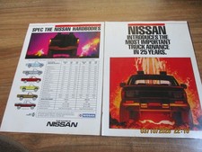 Vintage 1980's NISSAN PickupTruck Brochure 8 seperate pages & 1 ad