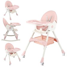 Kinderhochstuhl, 3-in-1 Baby Hochstuhl Babystuhl Kinderstuhl Essstuhl Kindersitz