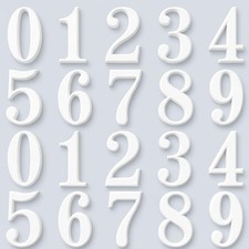 Juego de números de buzón de acrílico blanco de 3 pulgadas número 2 resistentes a la intemperie exterior
