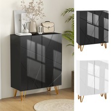 Narrow Shoe Storage Cabinet with Soft-Close Hinges and Adjust Shelves
