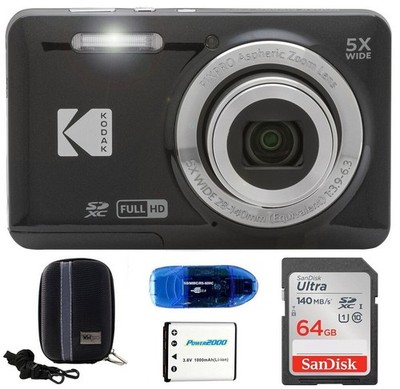 KODAK Pixpro FZ55 Digital Camera 64GB Bundle - Black | eBay