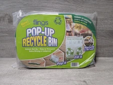 FLINGS Pop Up Recycle Trash Bin 13 Gallon 22 x 15 x 10 NEW