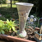 Weller Silvertone 11 3/4" Calla Lily Trumpet Vase