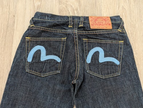 EVISU Slim Straight Jeans 0070 W28 L29 Indigo Seagull Wash Japanese - Bild 14 von 16