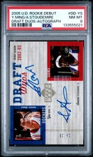 2005 UD RC DEBUT DRAFT DUOS AUTO #DD-YS AMARE STOUDEMIRE/YAO MING 19/25 PSA 8