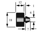 <!--F#f_0-->Universal Rubber Bumper x1 18mm OD x 12mm High bump stop<!--F/-->