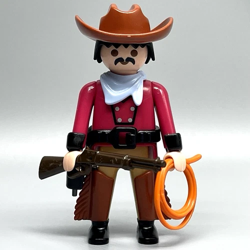 Playmobil Mexican Cowboy Western Man Male Adult Figure Chaps Rifle Vintage 7273