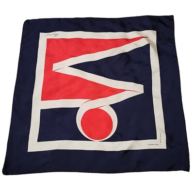 Oleg Cassini Capricorn Geometric Hand-Rolled Silk Scarf 31'' x 30''