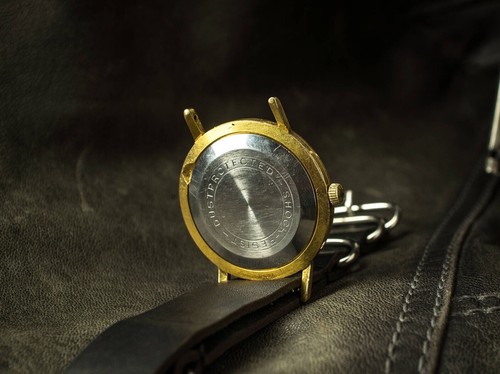 Poljot Luxury watch, gold 20 micron, De Luxe classic Soviet watch, 1-st MChZ - Picture 5 of 6