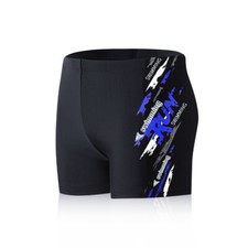 Men's Quick Dry Swimsuit Printed Boxer Shorts Hot Spring Swim Trunks