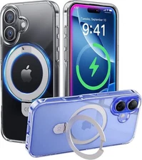 CASEKOO iPhone 16 Case, Ultra Mag Stand, MagSafe, 16FT Prot, Clear