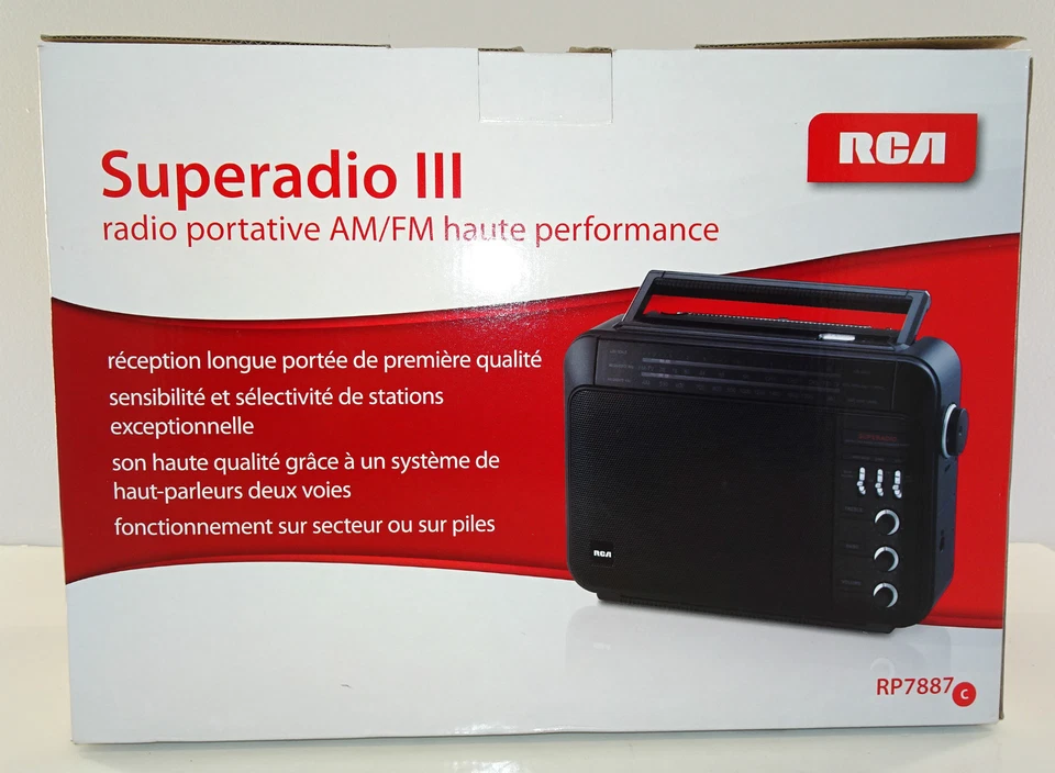RCA SuperRadio III  RP7887  High Performance AM/FM Portable Radio    New in Box - Image 2 of 4