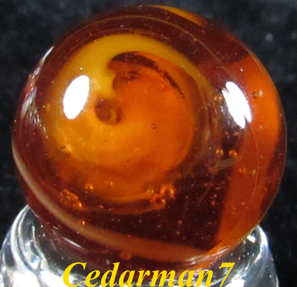 Cedarman7; Awesome Vintage 23/32" Wet Mint (-) MFC Drizzle Slag Marble!