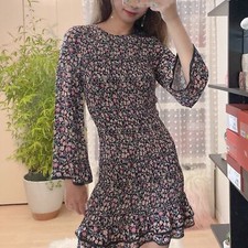 Lost & Wander AU REVOIR LS MINI DRESS NWT Women SIZE S