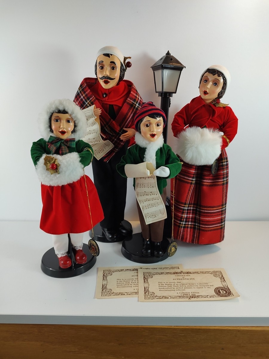 Brinn`s Vintage Christmas Carolers 1986 Full Set Four Figures
