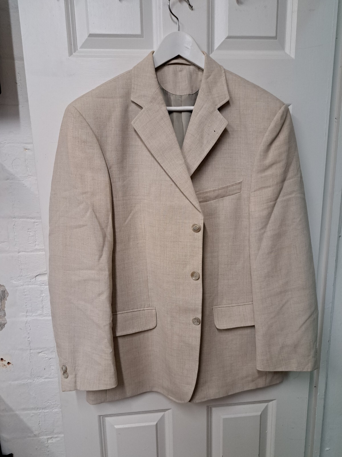 FILA Giacca blazer lino Brook Taverner UK 42 corta panna beige Savile Row Londra