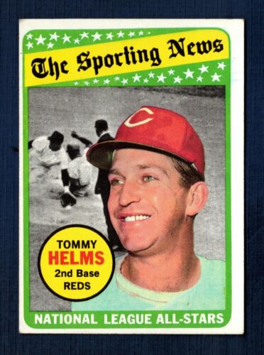 1969 Topps Tommy Helms "TSN NL All-Stars" #418 Cincinnati Reds VGEX+ - Picture 1 of 2