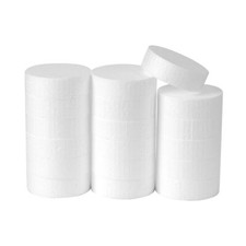 18PCS 3" White Foam Circles 1" Thick Polystyrene for DIY Craft School Supplies