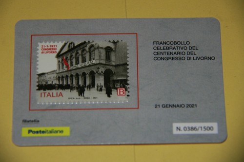 poste Italiane tessera filatelica 21/1/1921 congresso di LIVORNO anno 2021 nuova - Foto 4 di 5