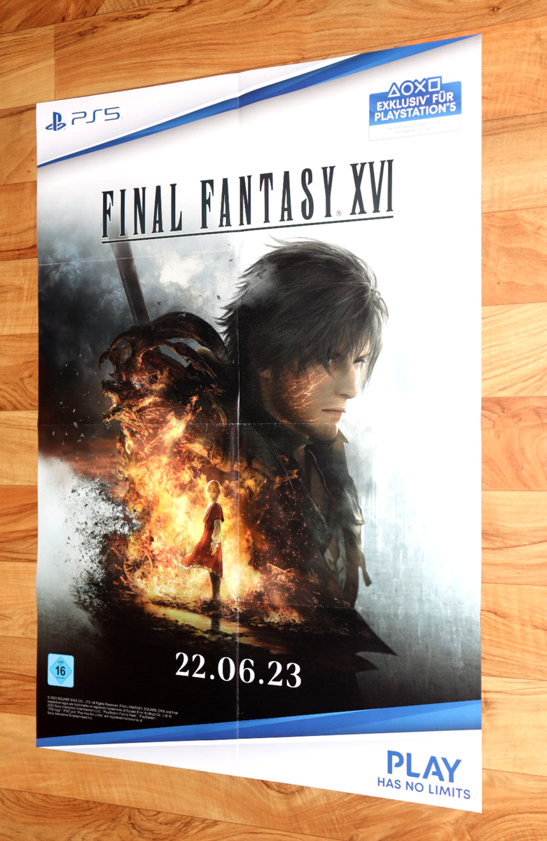 Final Fantasy XVI 16 Very Rare Promo Poster Square Enix