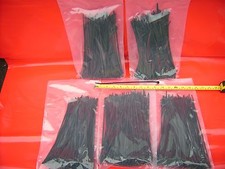 1000x (5x 200) 245mm X 4.8mm BLACK CABLE TIES  WITH FREE P&P BEST PRICE ON EBAY