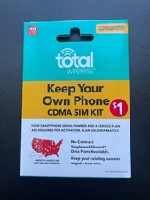 New Total Wireless - Keep Your Own Phone CDMA Sim Kit 