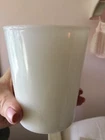 Vintage Milk Glass Yogurt Cups Glasses Opaline Opalescent Candle Votives Lot 4
