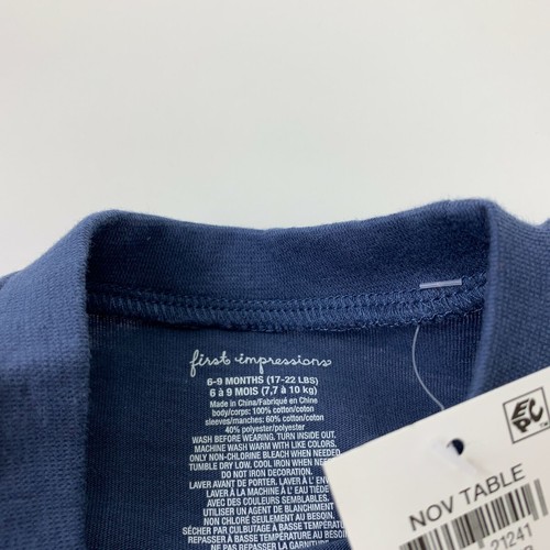 First Impressions Baby Boys LOT OF 2 Long Sleeve T-Shirt 6-9M - Picture 5 of 6