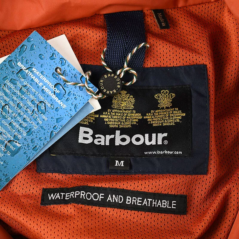 BARBOUR Navy RYE Waterproof Breathable Weather Comfort Rain Jacket MEDIUM NWT