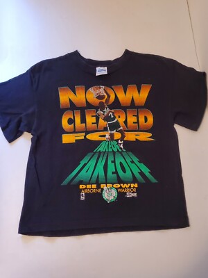Youth Vintage 1991 Dee Brown Boston Celtics Salem Sportswear Shirt Size 6-8 EUC