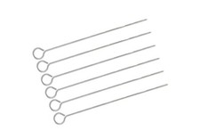 6 Barbecue Metal Skewers Sticks Grill Meat Vegetable Kebab Outdoor Camping 34cm