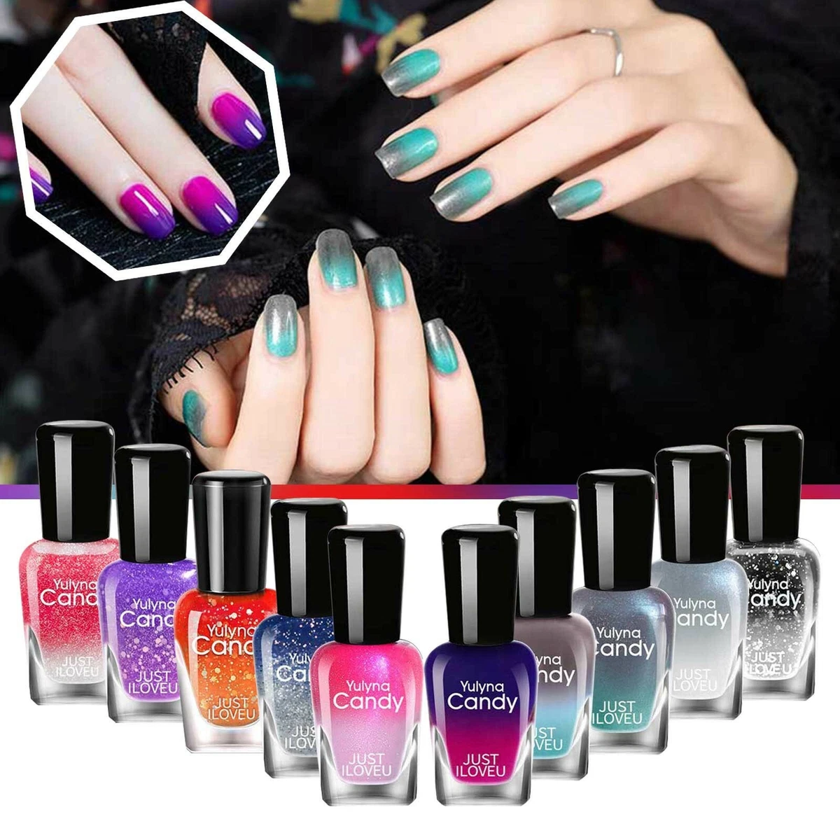 Beauty & Personal Care / Color Changing Nail Polish | Mood nail polish, Nail  polish, Color change nail polish